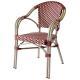 100% Handmade Red Rattan Stackable Commercial Dining Chairs