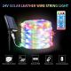 Remote Control LED Solar Leather Cord Light Outdoor Holiday Decoration Light