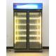 Glass Door Beverage Display Cooler Functional Wine Drinks Display Chiller