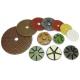 3 metal and resin Hybrid Transitional diamond grinding pads with velcro backing for concrete floor polishing