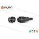 M16 678 Series IP40 Threaded Electrical Connector , Male Cable Connector Black Shell