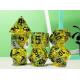 Yellow flash Resin Boarding Dice Set  dnd dice