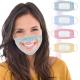 Reusable PET cloth visible mouth mask lip language face mask for deaf dumb people