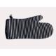 Heavy Duty Extra Long Oven Mitts , Black &White Strip