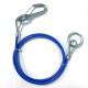 Nylon Coated Colorful 4mm Stainless Steel Wire Rope With Eyelets And Safety Hook