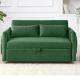 multi-functional dual-purpose loveseat with fold out bed green velvet sofa beds low prices with side pocket