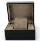 Piano Paint Matte MDF Wooden Jewelry Box Grey Interior With Removable Cushions