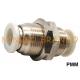 PMM Bulkhead Union Push To Connect Pneumatic Hose Fittings 1/8'' 1/4'' 3/8'' 1/2''