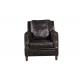 Industrial Loft High Back OX Leather Armchair With Solid Hardwood Frame