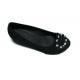 Top Quality Designer Good Light Weight Black PU Female Flat Autumn Shoes with 2cm Heels