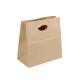 Food Grade Kraft Paper Bags Disposable Custom Printed Strengthen Firmly Handle