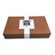 Luxury Handmade Magnet Book Shaped Storage Boxes 6 Wine Cmyk Printing Color