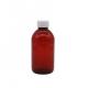 250ml Amber PET Liquid Medicine Bottle with Screw Cap and Pharmacy Medicine Container