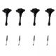 Ignition Coil&spark Plug Set of 4 Pieces Ignition Coil Pack 22448-ED000 and Spark Plug DILKAR6A-11 for Nissan