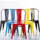 Colourful Restaurant Metal Frame Dining Chairs Vintage Lightweight 43cmx44cmx85cm