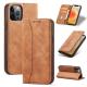Stylish Magnetic Flip Cover PU Leather TPU Holder Mobile Phone Case for iPhone12 Pro