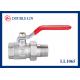 1/2  To 1 1/4   Male X Female 25 Bar Brass Ball Valve With Revolve Nut With Flat Laver Handle