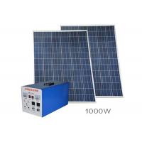 Black 12A Home Solar Power Systems 1000w Monocrystalline Silicon 20hrs For Camping
