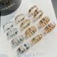 Love Wedding Band Diamond Paved Replica Engagement Rings 18k Gold