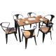 100% Handmade High Level Plastic Wood Bistro Table And Chairs