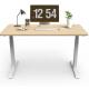 Office Dual Motor Electric Sit Stand Desk with Wood Grain Top and Adjustable Height