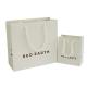 White Embossing Biodegradable SBS Paper Shopping Bag