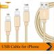 3FT 6FT 10FT USB Data Cable IPhone Charger Cord 1m 1.8m 3m Length Customized