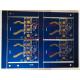 6 Layer Half Hole PCB FR4 Material 2.0MM Board Thickness Blue Solder Mask