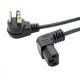 Flat Nema 5-15P to IEC 320 C13 Down Angled Power Cord for LCD LED Wall Mount TV 3ft