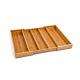 5 Large Compartment Adjustable Bamboo Storage Organizer Cutlery Drawer Tray