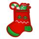 Christmas Gift Socks Custom Embroidered Patches Washable Felt Fabric Iron On