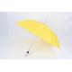 Auto Open Promotional Golf Umbrellas 27 Inch With Yellow Fabric Customized Designs Fiberglass Frame