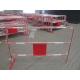 Powder Colored Road Safety Barricades , Low Carbon Steel Temporary Barrier Fence