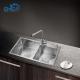 Stainless Steel Kitchen Sink Double Bowl Handmade kitchen Sinks Wish Faucet