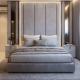 Commercial Hotel Bedroom Furniture Modern Luxury Apartment Villa Linen Fabric Bed