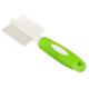 Double Side Teeth Steel Pet Comb Green 21 * 6.8CM With Customized Logo Printing