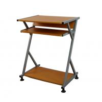 Economic Student Home Office Computer Desk Walnut With Slidable Keyboard Shelf