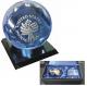 Crystal globe with world map