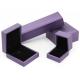 High End Leather Jewelry Box Purple Covering Transparented Acrylic With Paint Finish