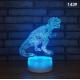 Dinosaur Designs Acrylic 3D LED Night Light for Gift   rechargeable and remote control for many colors