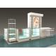 Flooring Type Beauty Product Display Stand  Cosmetic Display Showcase With Glass Shelf