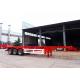 Flatbed Semi Trailer container chassis skeleton tri - axle for the container transport