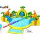 Dragon Inflatable Pool Aqua Park Slide Commercial  0.9mm PVC Tarpaulin