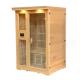 Wooden Infrared Sauna Room with Canadian Hemlock Wood Two Person Design
