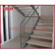 Double Steel Plate Staircase VK45S  Tempered GlassLED Light strip, Stringer: 5mm+5mm(Thickness), Dia 6mm Steel Cable