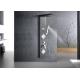 Luxury Black Brushed LED Shower Panel ROVATE With Hand Shower Temp Screen