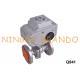DN25 Flange Electric Actuated Ball Valve Stainless Steel 304 24V 220V