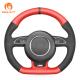 Upgrade Your Audi A5 A7 RS5 RS7 with Red Carbon Fiber Soft Suede Steering Wheel Cover