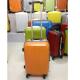 Orange Aluminum Suitcase Luggage , 4 Rolling Wheel Light Travel Luggage Set