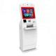 Lobby Self Service Hotel Check In Kiosk Atm Machine With LED Touch Screen
